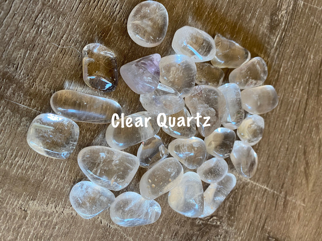 Clear Quartz tumbled stone