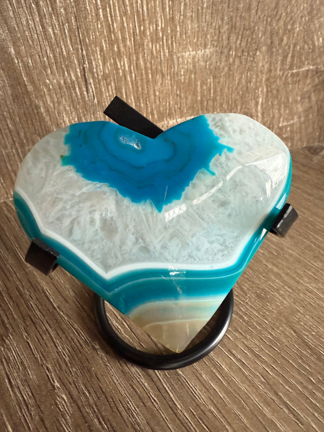 Blue Agate heart H2