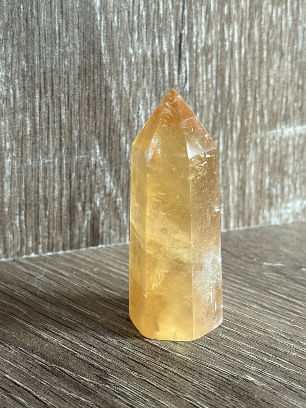 Honey Calcite Point p17