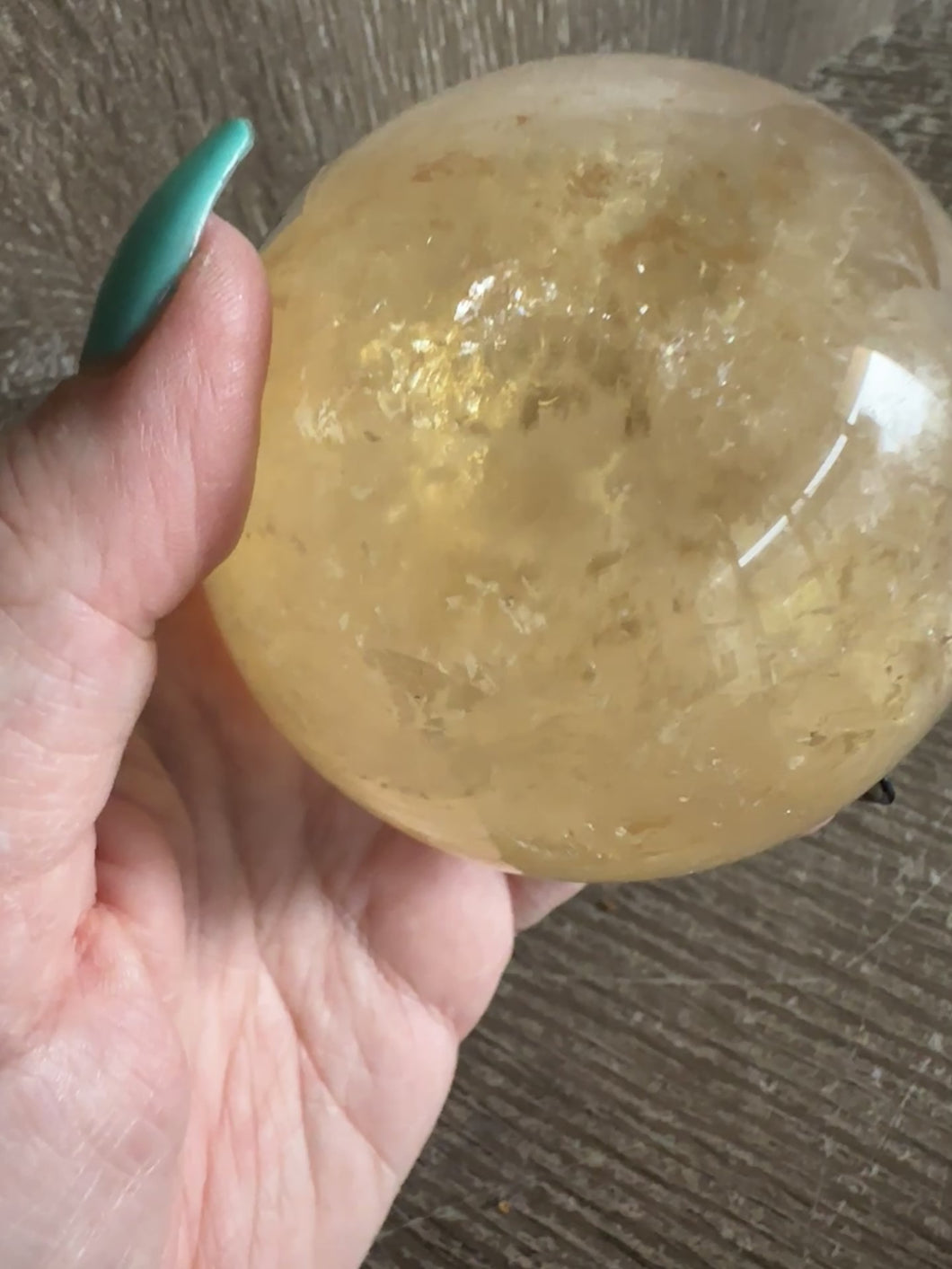 Optical Honey Calcite Sphere SP1
