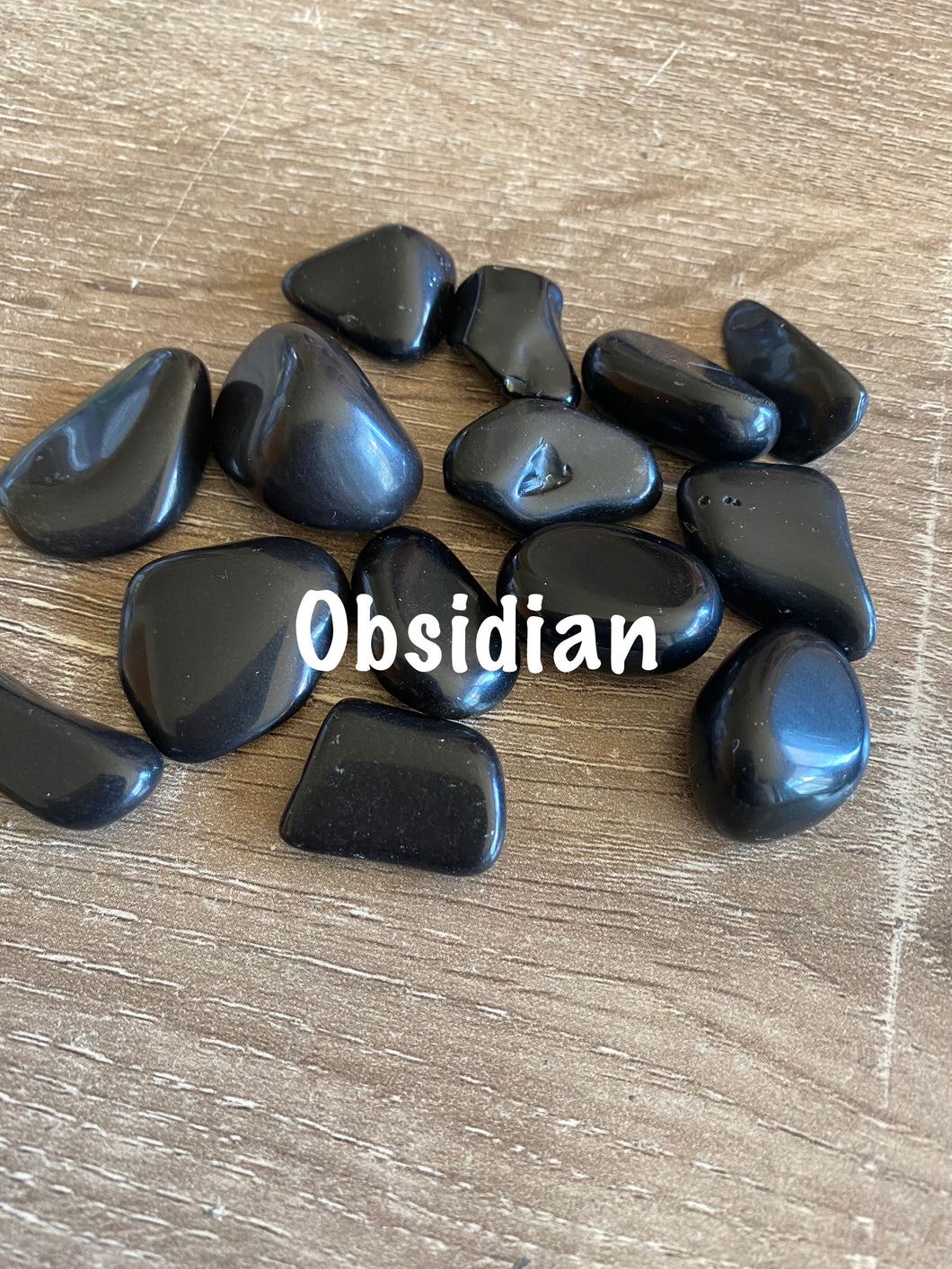 Obsidian tumble stone