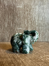 Load image into Gallery viewer, Moss agate elephant
