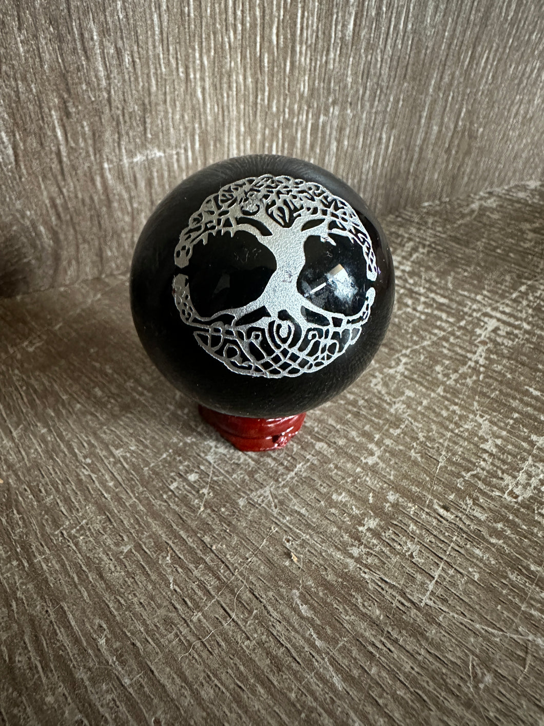 Obsidian Etched Sphere SP7